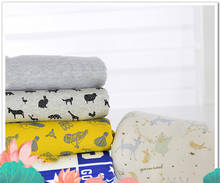 New Prints Baby cotton knitting terry fabric by half meter DIY sewing uphostery clothing cotton Sweater fabric 50x165cm 2024 - buy cheap