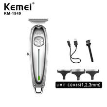 Kemei-cortadora de pelo profesional para hombre, máquina eléctrica para cortar el pelo, con pantalla LCD, 0mm, 5 unidades 2024 - compra barato