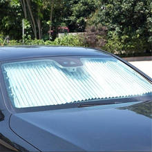 Car Retractable Windshield Anti-UV Car Window Shade Car Front Sun Block Auto Rear Window Foldable Curtain 46/65/70/cm Sunshade 2024 - buy cheap