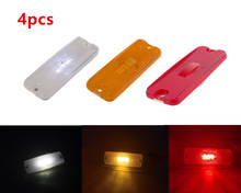 4x 10-30V 4*1.5 inch Red Led truck Reflector lamp truck side markers lights led Side Marker Trailer Light Bus lorry 12v 24v 2024 - buy cheap