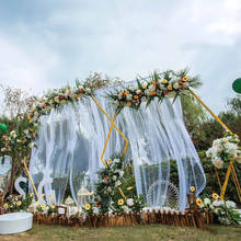 Arco de Metal para boda, accesorios geométricos, estante de flores artificiales de plomo, soporte Floral romántico, decoración de fondo 2024 - compra barato