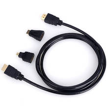 Adaptador HDMI HDTV 3 en 1 para PC, portátil, tableta, convertidor de adaptador HDMI a VGA, Cable Micro HDMI compatible con Full HD 1080P HDTV 2024 - compra barato