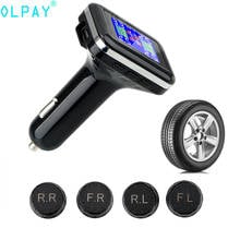 OLPAY-sistema de control de presión de neumáticos para coche, dispositivo TPMS con sensores externos, enchufe para encendedor de cigarrillos, pantalla LCD, 4 unidades 2024 - compra barato