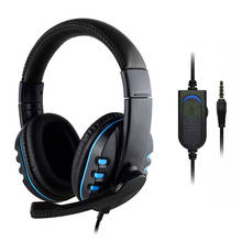 Fone de ouvido universal para jogos, headset com fio de 3.5mm para computador e tablets 2024 - compre barato