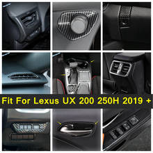 Kit de reacondicionamiento Interior para salpicadero, manija de puerta Interior, cubierta de cuenco, embellecedor para Lexus UX 200, 250H, 2019, 2020, 2021, fibra de carbono 2024 - compra barato