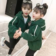 Hot Children's Jacket Spring Autumn New Girls Casual Hooded Coat With Cap And Zipper Kids Students Soft Outerwear Clothes B282 2024 - buy cheap