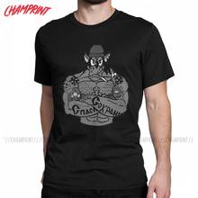 Camiseta masculina gangster wolf, camiseta de algodão puro do pogodi masculina, camiseta com manga curta, camiseta design exclusivo 2024 - compre barato