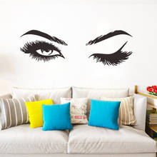 Lash & Brows Eyes Quote Wall Stickers Fashion Vinyl Eyelashes Wall Decals For Girls Bedroom Eyebrows Store Beauty Salon Decor 2024 - buy cheap
