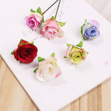 Cabezas de rosas artificiales de seda para decoración del hogar, accesorios de flores falsas para manualidades, 10 Uds., 4cm 2024 - compra barato