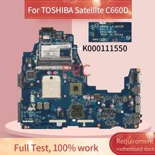 Placa-mãe para laptop toshiba satellite c660d, k000111550, placa principal para notebook ddr3 2024 - compre barato