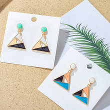 Fashion Vintage Geometric Acrylic Dangle Earrings for Women Statement Multicolor Triangle Hanging Earring 2020 Female Jewelry 2024 - buy cheap