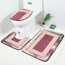 Newly 3Pcs Home Bathroom Mat Set Flannel Bath Mat Anti Slip Toilet Rug Kitchen Bathroom Carpet Floor Mat Pad Tapete Bath Rugs 2024 - buy cheap