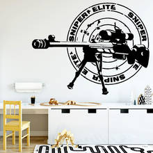 Adesivo de parede para rifle sniper, adesivo decorativo à prova d'água para decoração de parede de sala de estar, empresa e escritório 2024 - compre barato