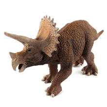 Jurássico parque dinossauro selvagem pvc plástico triceratops modelo jzd006 brinquedo simulação bela textura dinossauro modelo coleção 2024 - compre barato