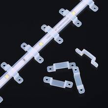 Clips de montaje de silicona para fijación de cinta LED, 50 piezas, tubo Flexible impermeable, 12mm, 14mm, 220V 2024 - compra barato