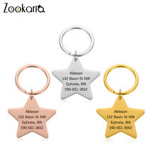 Collar antipérdida con etiqueta de identificación para perro y gato, colgante con nombre para mascotas, pentagrama, accesorio para Collar 2024 - compra barato