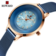 Роскошные роскошные женские часы, простые ультра-тонкие синие водонепроницаемые часы-браслет из нержавеющей стали, женские часы с японским механизмом 2024 - купить недорого