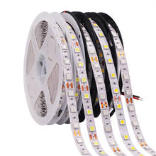 Tira de luces LED Flexible, 60Leds/m, cc 12V, 5050, 1m, 2m, 3m, 4m, 5m, Blanco cálido, 5050 2024 - compra barato