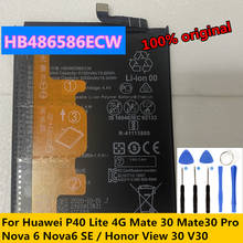 Bateria original 4200mah hb486586ecw para huawei p40 lite 4g mate 30 mate30 pro nova 6 nova6 se/honor view 30 baterias v30 2024 - compre barato