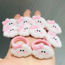 10Pcs/set Clouds Bow Colorful Hair Accessories Children Rubber Bands Scrunchies Elastic Nylon Hair Bands Girls Headband Ties 2024 - buy cheap