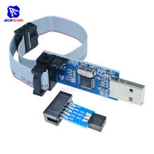 Placa adaptadora de 10 pines a 6 pines, USBASP, USBISP, programador AVR, USB, ATMEGA8, ATMEGA128, ATtiny/CAN/PWM, módulo de Cable de 10 pines 2024 - compra barato