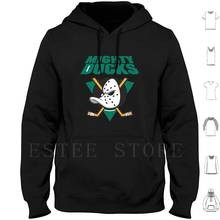 The 90S Hoodies Hockey Sport Movie Duck Geek Nerd Green White Play Ice Hockey Flying V Estevez Hockey League 2024 - compre barato