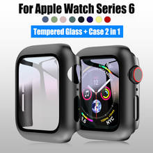 Protector de pantalla completa para Apple Watch, carcasa dura mate para modelos 6/SE/5/4/3/360, película de vidrio templado para Iwatch 5/2/1, 6/4 2024 - compra barato