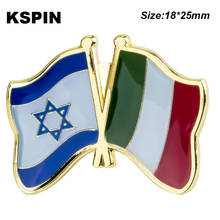 Israel Italy Friendship Flag Badge Flag Brooch National Flag Lapel Pin International Travel Pins 2024 - buy cheap