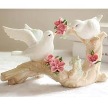 Ceramic Pigeons Bird Figurines White Dove Ornament Crafts Decoration Porcelain Animal Figurine Home Decoration 2024 - buy cheap