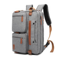 Mochila masculina de negócios, mochila de ombro conversível para laptop, nylon e lona, de 15.6/17.3 polegadas 2024 - compre barato