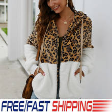 Women Leopard Hoodies 2019 Autumn Winter Outwear Long Sleeve Hooded Warm Jacket Casual Zipper Tops Fashion Coats Streetwear S-XL 2024 - buy cheap