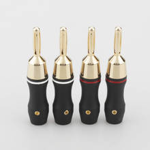 8xaudiocrast-conector Banana chapado en oro, conector HiFi de alta calidad para altavoz, amplificador AV fácil de fijar, amplificador HiFi 2024 - compra barato