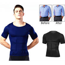 Camiseta moldeadora de cuerpo para Hombre, ropa moldeadora de compresión, adelgazante, Control de Abdomen, entrenador de cintura, Ginecomastia 2024 - compra barato