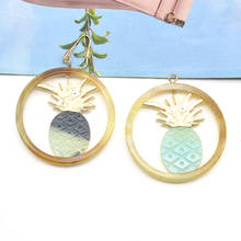 Stylish Pineapple Fruit Earrings Fashion Acrylic Women Ear Jewelry 2024 - buy cheap