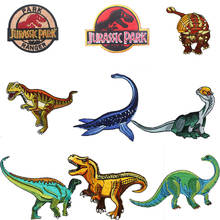 Patch bordado para roupas de dinossauro jurássico, faça você mesmo, patches para listras em roupas, apliques em roupas, jaquetas, emblemas 2024 - compre barato