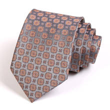 Gravata masculina de luxo, novo design, alta qualidade, 8cm de largura, floral, jacquard, traje de trabalho, moda, formal, pescoço 2024 - compre barato