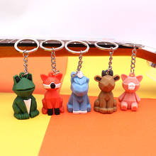5pcs Creative Cartoon Geometric Faceted Dinosaur Panda Doll Keychain Couple Car Key Chain Backpack Hanging Gift 2024 - buy cheap