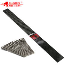Linkboy-flechas de carbono para tiro con arco, eje id4.2 mm, 30 '', 350-1200, 12 Uds. 80gr, arco recurvo, arco largo para caza, 12 Uds. 2024 - compra barato