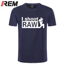 REM I shoot RAW novedad divertida creativa camiseta para hombre 2018 nueva camiseta de manga corta cuello redondo de algodón Casual Top Tee 2024 - compra barato