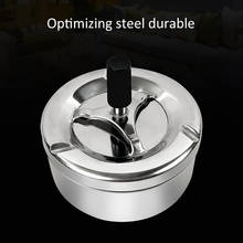 Round Indoor Outdoor Smoking Ashtray Creative Metal Ashtray Wiring Round Push Down Rotating Self-Clearing Portable Ashtray 2024 - buy cheap