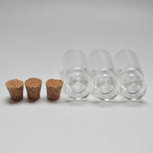 Moda 2ml pequeño lindo Mini wishings botellas de vidrio corcho claro frascos 14*30mm recipiente con envío gratis 2024 - compra barato