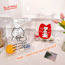 W&G Korean Cute New Cartoon Bear Transparent Jelly Handbag PVC Shopping Bag Beach Bag Large Capacity 2024 - buy cheap