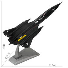 Modelo de avión de combate de vigilancia Lockheed Blackbird, escala 1/144, SR-71A, avión militar de exhibición, colección de regalos 2024 - compra barato