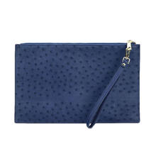 Luxury High End Genuine Ostrich Leather Clutch Bag With Wristlet Ostrich Leather Handbag 2024 - buy cheap