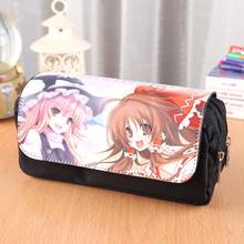 TouHou Project-estuches de gran capacidad para estudiantes, estuche de lápices con doble cremallera para estudiantes, regalo de Cosplay 2024 - compra barato