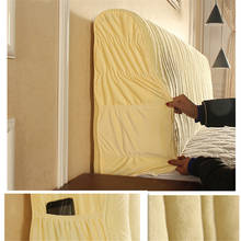 Tela de franela nórdica, elegante y minimalista, se puede personalizar, funda acolchada para la cabeza de la cama, gruesa, protección contra el polvo, 120-220cm 2024 - compra barato