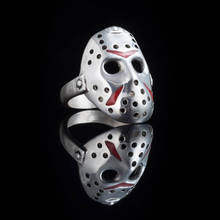 Vintage Style Punk Gothic Horror Movie Thirteenth Friday Jason  Exquisite Mask Ring Female Male party Stainless Steel Jewelry 2024 - buy cheap