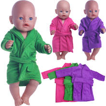 Pijamas para muñecas, pijamas unidos para muñecas americanas de 18 pulgadas y 43 Cm, accesorios de ropa para muñecas recién nacidas, niña de nuestra generación 2024 - compra barato