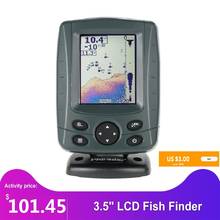 Localizador de peces con pantalla LCD de 3,5 pulgadas, Sonar de alarma Audible para peces y profundidad, Detector de pesca, localizador de profundidad, 200KHz/83KHz 2024 - compra barato