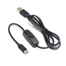 Cable USB tipo C de carga rápida para móvil, Cable con interruptor de encendido y apagado, 3A, para Samsung S10, S9, S8, Huawei P30 Pro 2024 - compra barato